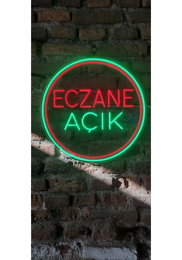 Açık Eczane Yazısı Neon Led Aydınlatma