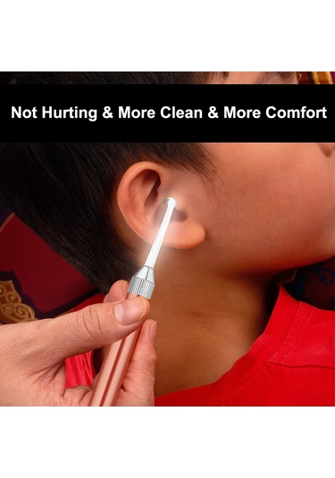 Geeroyoo Aile İçin Led Işıklı Kulak Temizleme Seti - Çocuk Ve Yetişkin Uygun, Alüminyum Ve Paslanmaz Çelik, Mavi, Pil Dahil Değil