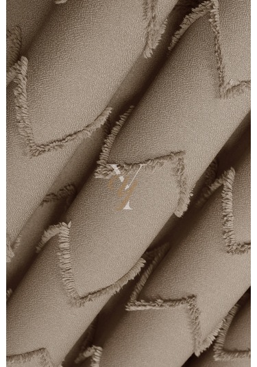 Jakar Kesme Fon Perde Ezgi V-6002 Krem Krem