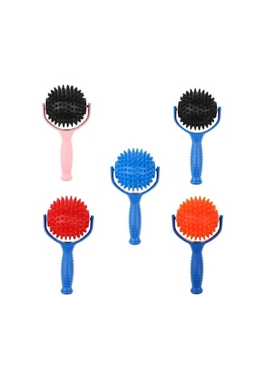 Maoyaya Suntek El Akupunktur Vücut Masaj Topu - Dikenli Nokta Masaj Aleti Pembe - Siyah