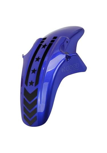 Motosiklet Çamurluk Yıldız Sticker Mat Siyah - 2 ADET