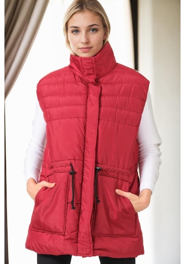 Z9747 Dewberry Bayan Yelek-bordo Bordo