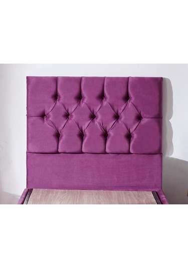 Nironyatak Niron Purple Tek Kişilik Yatak Başlığı - 100 Cm Mor Kumaş Başlık