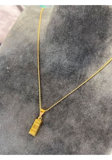 Kuyumcu Nurettin 3,80 Gr Gram Has Külçe Kolye 22 Ayar Altın 50 Cm
