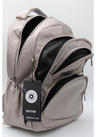 GirayCollection Özel Su İtici Kumaş Okul Sırt Çantası 34600 Vizon