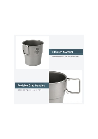 Qingmipy Titanyum Kahve Fincanı - 300ml Kapasite, 50g Ağırlık, Hafif Ve Dayanıklı Materyal Diğer