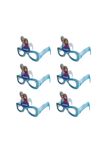 Elsa Frozen Temalı Kağıt Gözlük 6 Adet Parti Gözlüğü Tüm Yaşlar