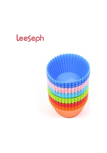 Pişirme Gerekli 24 Paket Yuvarlak Şekilli Silikon Kek Kalıbı Muffin Bardak Sabun Kalıp Puding Jöle Kalıpları