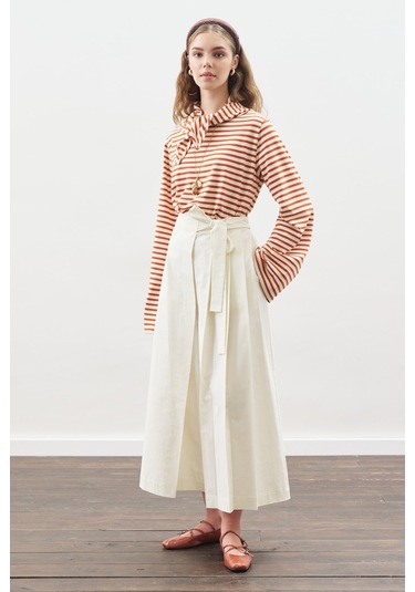Etek Görünümlü Pantolon Ekru Ekru