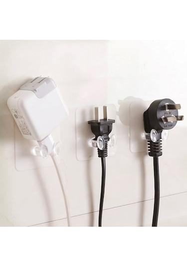 Kendinden Süper Güçlü Yapışkanlı Şeffaf Kablo Priz Bağı 20 Adet