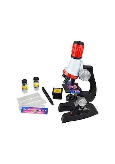 Microscope mikroskop öğrenci seti 21cmx7,5cmx12cm  LED 100X, 40