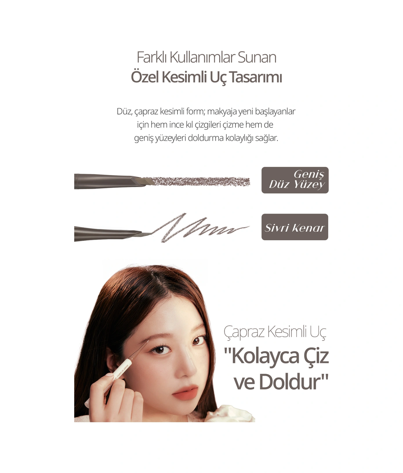 Clıo Sharp So Simple Brow Pencil 01 Taupe Gray
