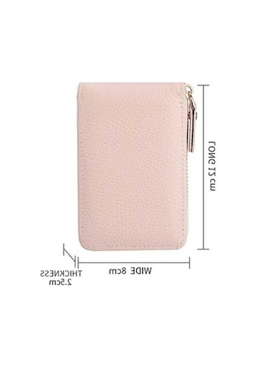 Trendooze Linjinxu Deabolar Çok Yuvalı Kart Tutucu Fermuarlı Kimlik Kapağı Pu Deri Bozuk Para Kesesi Gri Diğer