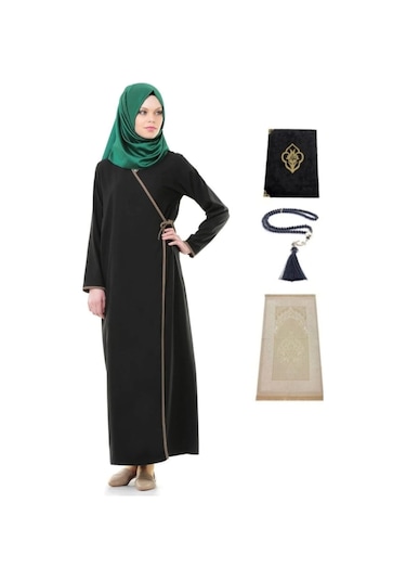 Namaz Elbisesi Yasin Seccade Tesbih ve Namaz Elbi Siyah