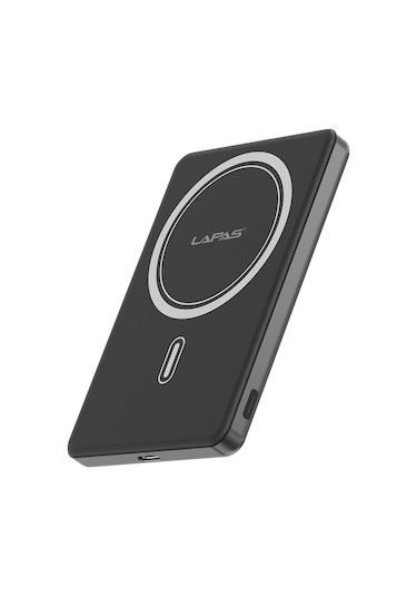 Lapas Lp-pw003 Ultra İnce Hızlı Şarj Özellikli Wireless Powerbank 5000mah 15w Gri