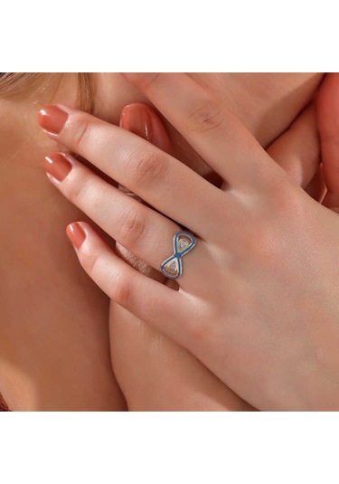 Casera's Gümüş Zirkon Taşlı Sonsuzluk Kadın Yüzük Csr2185290 Gümüş