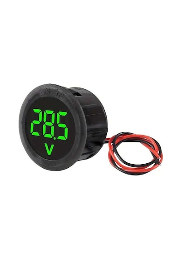 Dijital Voltmetre Dc4-100v Yeşil Araç Karavan Motorsiklet Yat Tekne