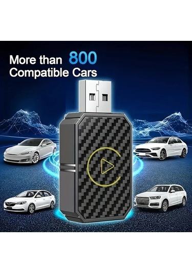 Honeybeeshop Kablosuz 2si 1 Arada Carplay Android Auto Adaptörü Gümüş Universeusb Usb C Dongle İos 10 Android 11 Uyumlu 36v Kablosuz Araç Çözümü