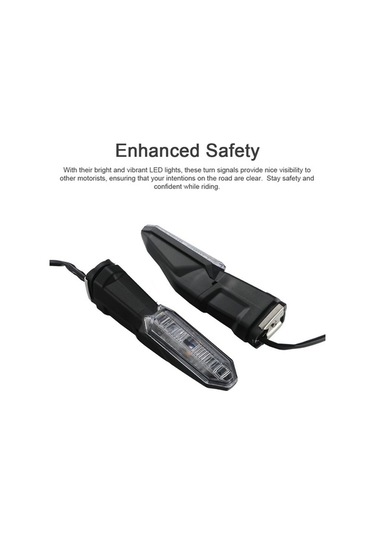 Pazly 2 Adet Motosiklet Led Dönüş Sinyali, Yüksek Parlaklık, Lmk00133sm/ Smokey