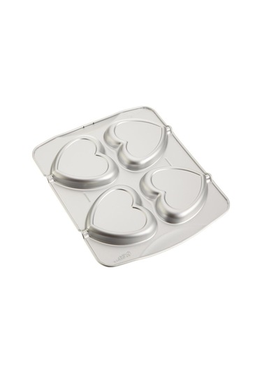 Kurabiye Kalıbı Kalpli 4 Lü Set 29 24 Cm Gri