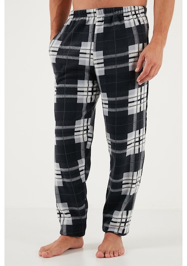 Buratti Regular Fit Bisiklet Yaka Kışlık Yumuşak Dokulu Polar Erkek Pijama Takımı 6096100 Gri