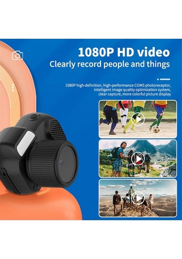 Bosphorusboutique Y3000 Dijital Video Kamera 0.96 İnç Ekran Mini 1080p Hd Kamera Açık Hava Sporlar Vb