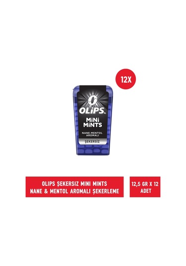 Olips Mini Mints Şekersiz Nane & Mentol Aromalı Şekerleme 12 x 12.5 G