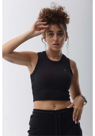 Kaşkorse Siyah Fitilli Bra Siyah