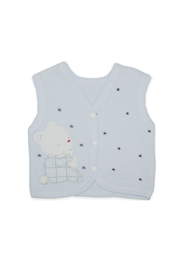Puyo 316 Tonton Ayıcıklı Yelek Mavi