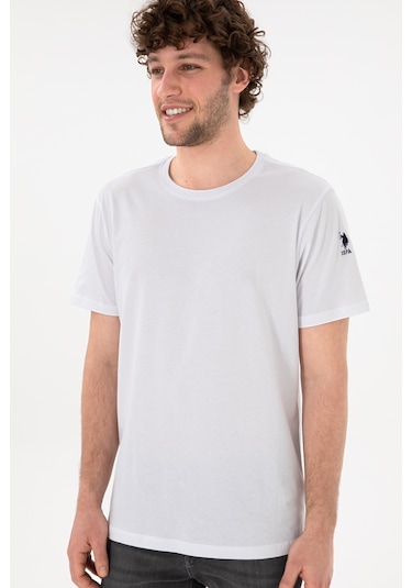 U.S. Polo Assn. Erkek Regular Fit Bisiklet Yaka Beyaz Basic Tişört 50305985-VR013 U.S. Polo Assn. Erkek Regular Fit Bisiklet Yaka Beyaz Basic Tişört 50305985-VR013