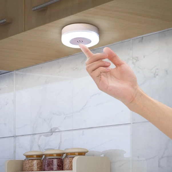 Sunshine011 1/2/4 Adet Led Dokunmatik Gece Lambası, 3 Mod Usb Şarjlı Manyetik Taban, Dekoratif Yuvarlak Gece Işığı