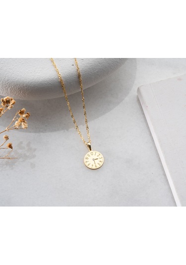 925 Ayar Kişiye Özel Saat Pırlanta Kolye