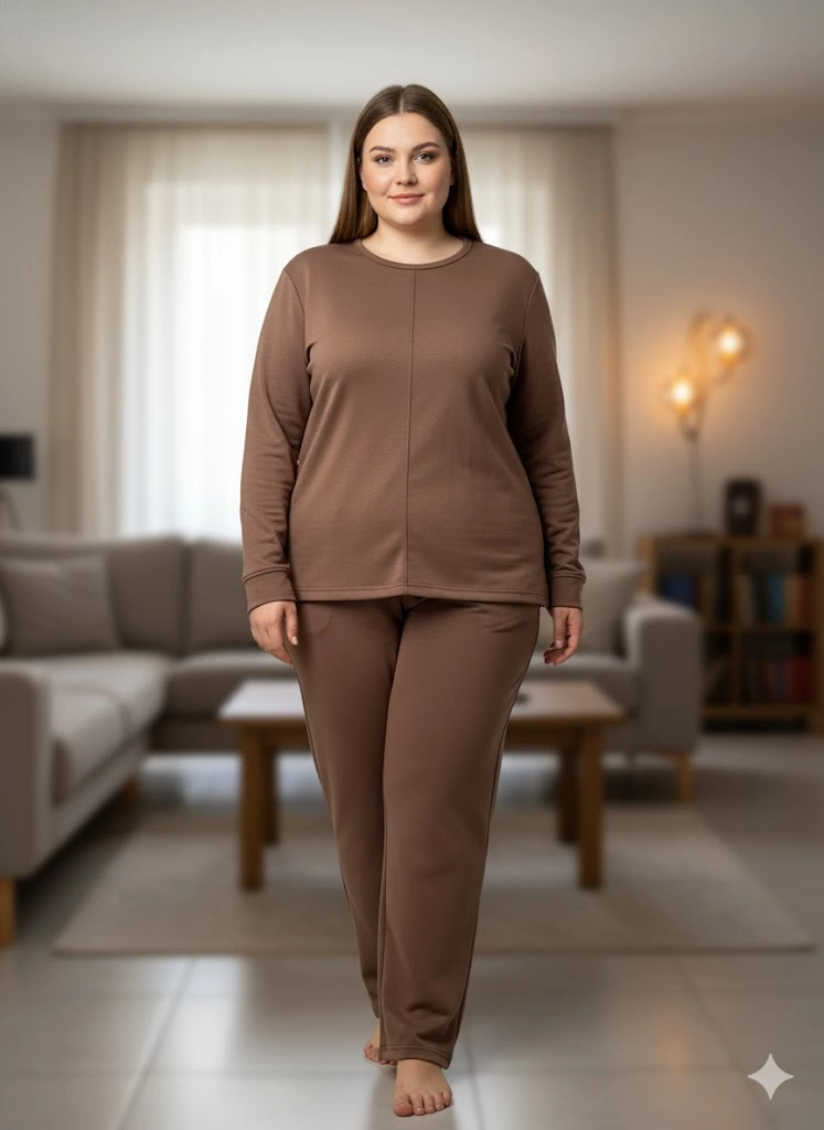 Kadın Kahverengi Eşofman Takımı Kahverengi