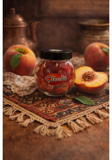 Çiçek Şekerleme Şeftali Akide Şekeri 100 Gr