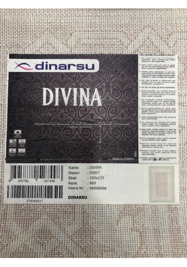Dinarsu Halı Divina 150X233 Dı-007 Pudra Pembe Beyaz 4 M2 Halı !