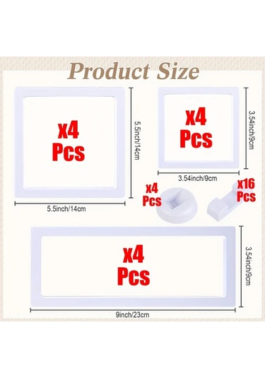 Willowhaven 12 Adet 3d Asılı Kutu Seti: Kolye, Bileklik, Yüzük, Küpe Ve Para Saklama Kutusu Beyaz, 3.54-5.51-9.06 İnç