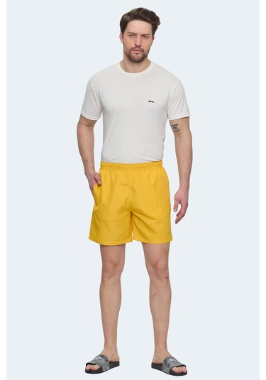 Slazenger Ratıng Ktn Erkek Cepli Deniz Şortu Sarı Mayo Sarı