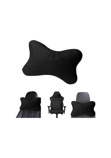 Oto Araç Oyuncu Koltuk Boyun Yastığı 25x17cm 1 Adet Al4335 Siyah