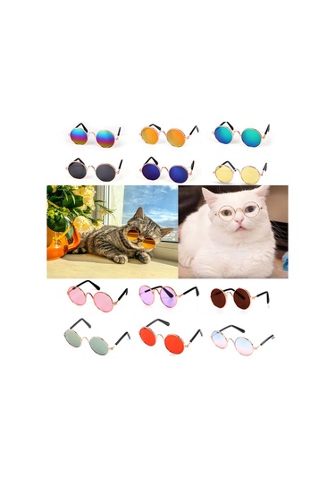 Geekyou Kedi Köpek Güneş Gözlüğü - Evcil Hayvanlar İçin Moda Aksesuarı, Kişisel Stil Ve Güneş Koruma - Mor