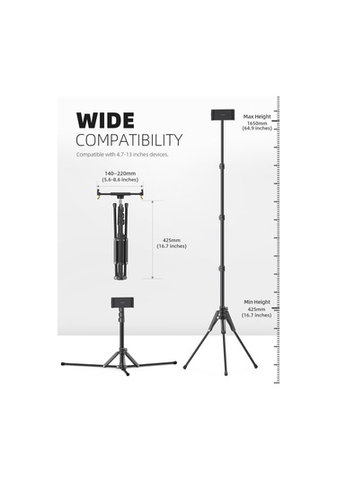 Lamicall Katlanabilir Tablet Tripod 360 Derece Dönme Kumandali Ft02