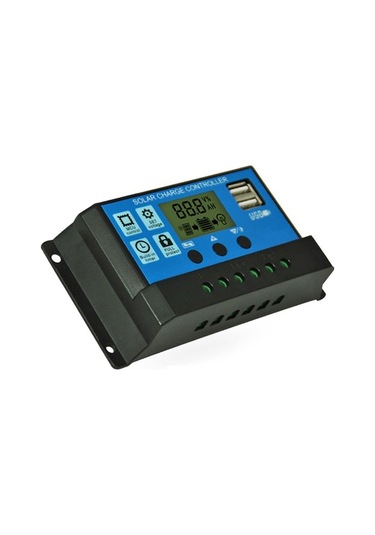 Besthome1 Evrensel Güneş Paneli Şarj Regülatörü - 12v/24v Otomatik, Çift Usb, Solar Sistem İçin