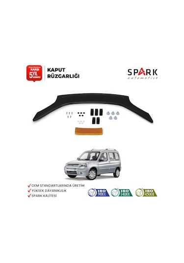 Citroen Berlingo 2004-2009 Yılı Arası Uyumlu Kaput Rüzgarlığı 3mm
