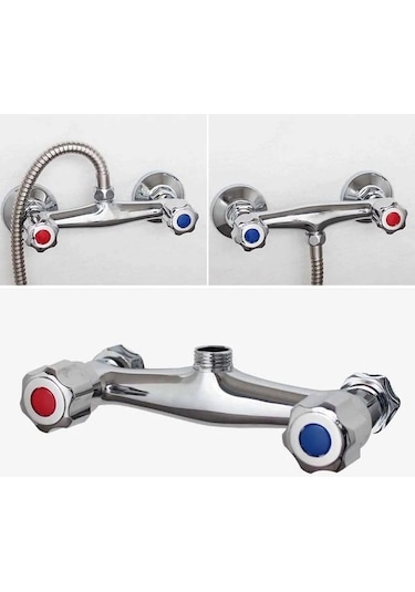 Dancemonkey Cbtx Duvar İçi Çift Kontrol Sıcak-soğuk Su Musluğu, Köşeli Banyo Mikser Vanası, Duş Bataryası Çok Renkli