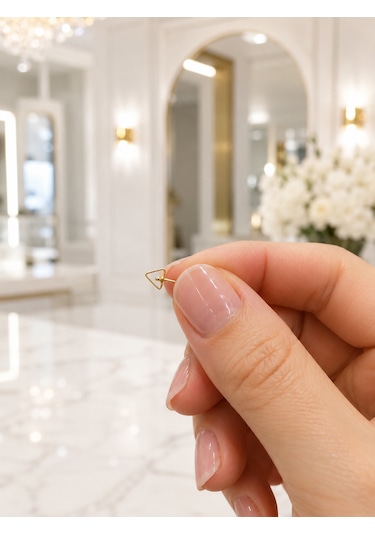 14 Ayar Altın Cilalı 5 Mm Top Küpe Minimal Şık Tasarım 0,55 Gr