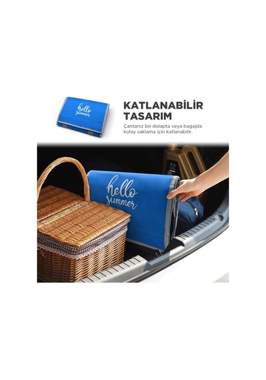 Coolist Cl36B 36 L Katlanabilir Termos Bez Çanta / Buzluk Mavi