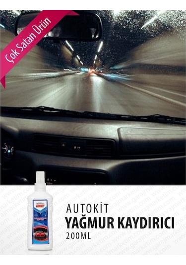 Autokit Yağmur Kaydırıcı 200 Ml Cam Yağmur Su Kaydırıcı Sprey