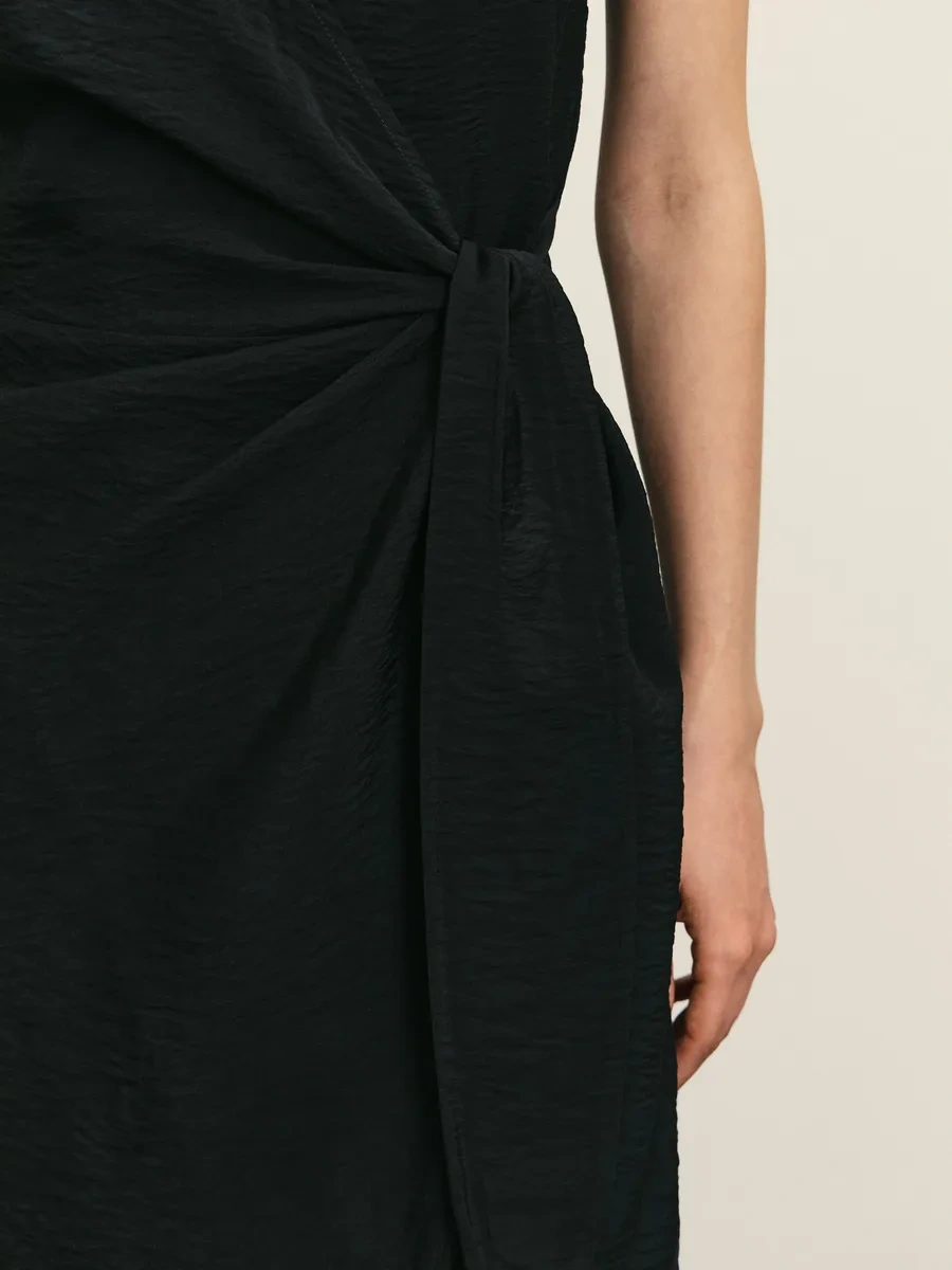 Zarına Yazlık Kısa Elbise Askılı Tek Renkli 371764947 Siyah