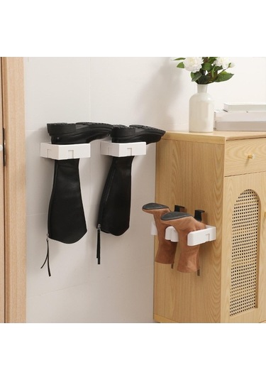 Pazly Suntek 2x Raflı Ev Giriş Yolu İçin Önyükleme Beyaz Raf Sistemi Beyaz