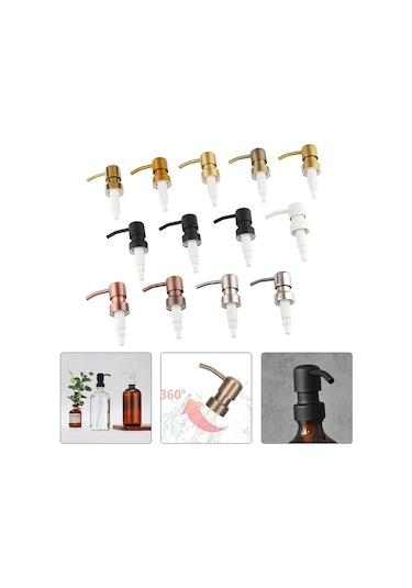 A-banyo Paslanmaz Çelik Sıvı Losyon Dispenseri Kafası Yedek Sabun Duş Pompası Kafası İtme Tipi Losyon Pompası Kafası