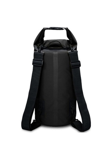Zcjb Outdoor Su Geçirmez Kuru Çift Omuz Askılı Çanta Kuru Çuval, Kapasite: 10l Siyah Siyah